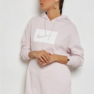 Nike Soft Pink Pullover Hoodie dress, New No tags.